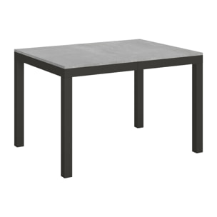 Table extensible 90x120/224 cm Everyday Evolution Gris Béton cadre Anthracite