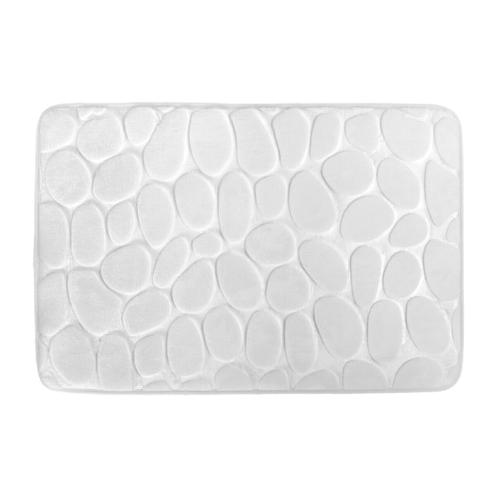 Tapis de bain Microfibre PEBBLE Blanc MSV