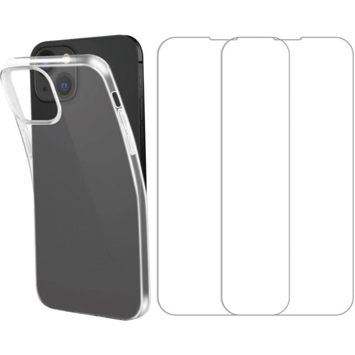 Pack ESSENTIELB Coque iPhone 14 + Verre trempé