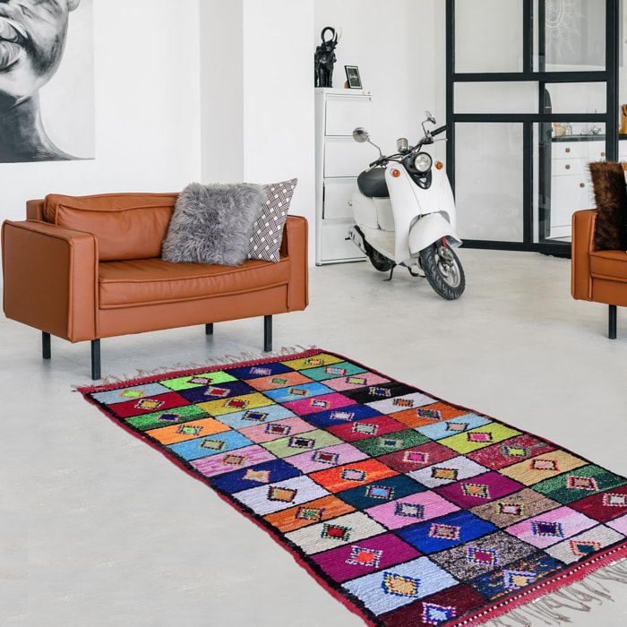 Authentique tapis berbère fait à la main en coton RUFE