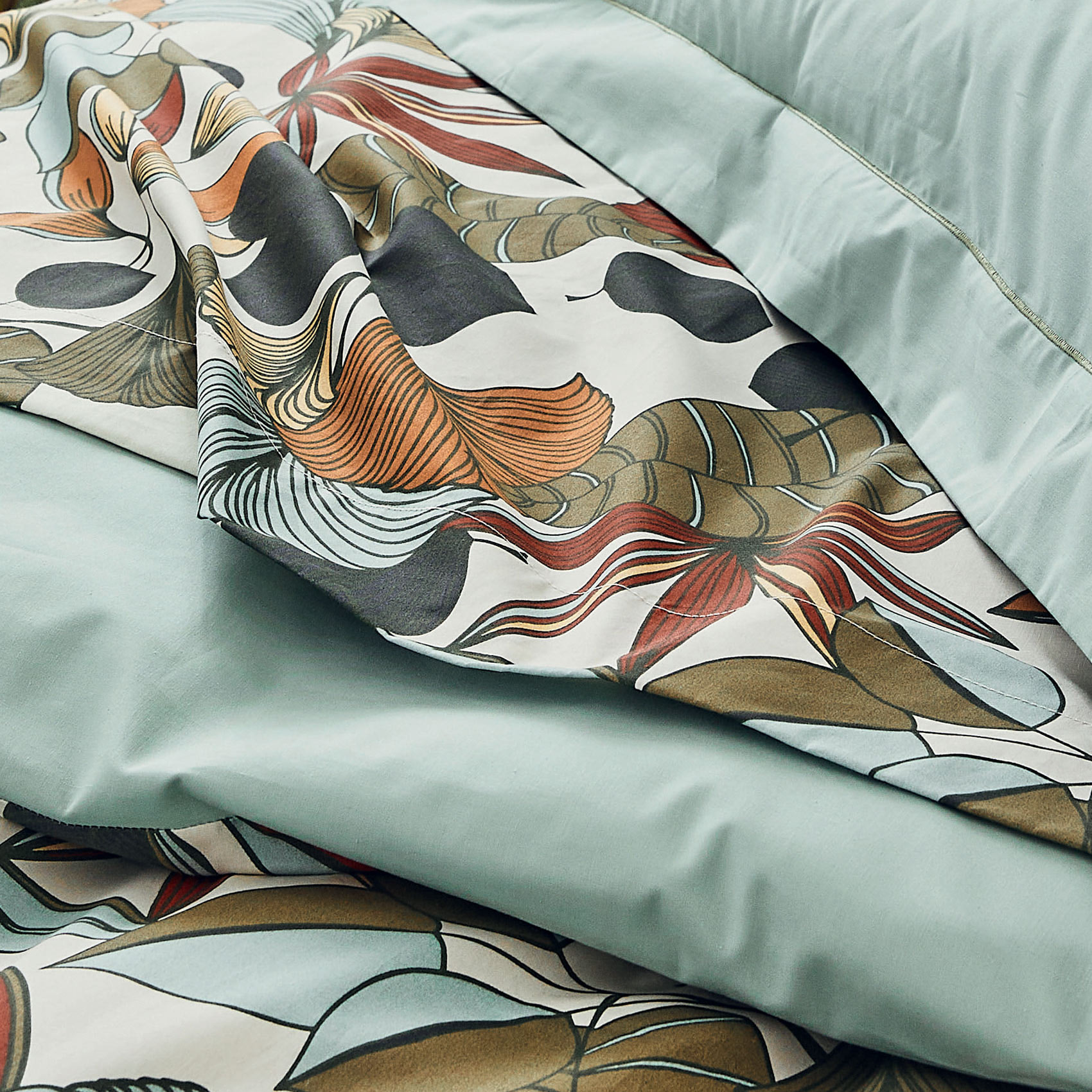 Drap plat esprit nature - Vert