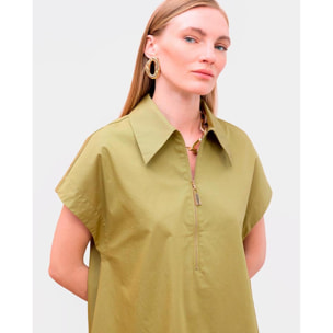 Abito camicia a maniche corte