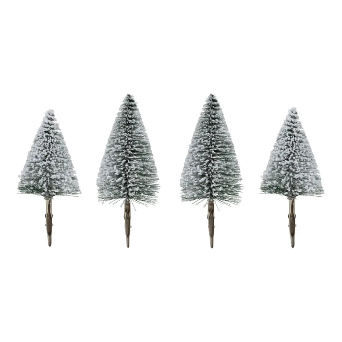 Décoration de sapin sapin x4 vert 15cm