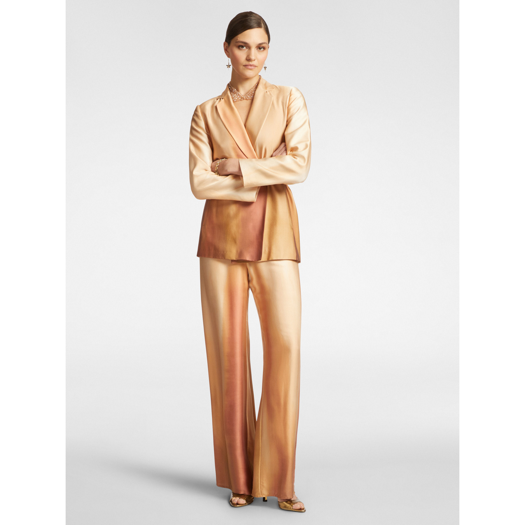 Elena Mirò - Pantaloni eleganti stampati - Beige