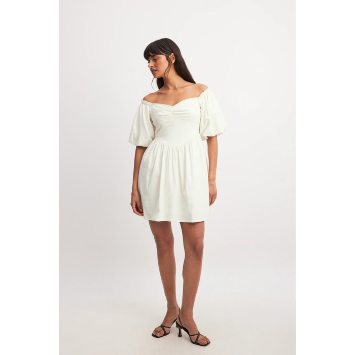 Puff Sleeve Off Shoulder Mini Dress Vestiti da festival Nakd