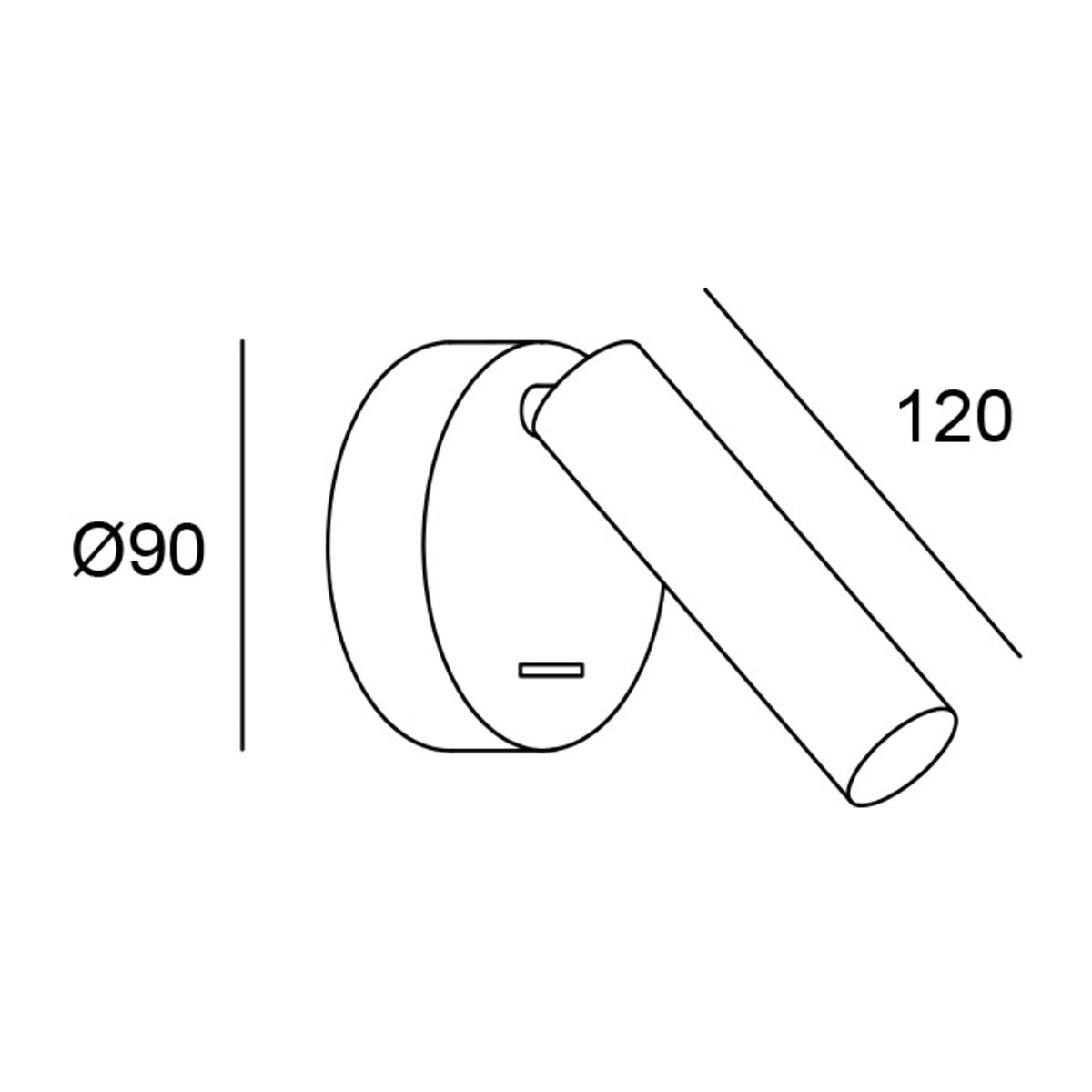 LEDS C4 Luz de lectura Stylus Switch LED 4.5 Blanco cálido - 3000K ON-OFF Blanco 276lm