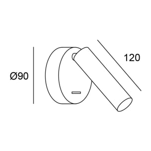 LEDS C4 Luz de lectura Stylus Switch LED 4.5 Blanco cálido - 3000K ON-OFF Blanco 276lm