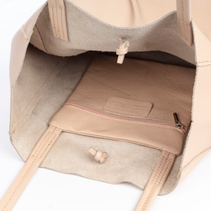 Pordenone Borsa Shopper Donna.Pelle autentica Dollaro