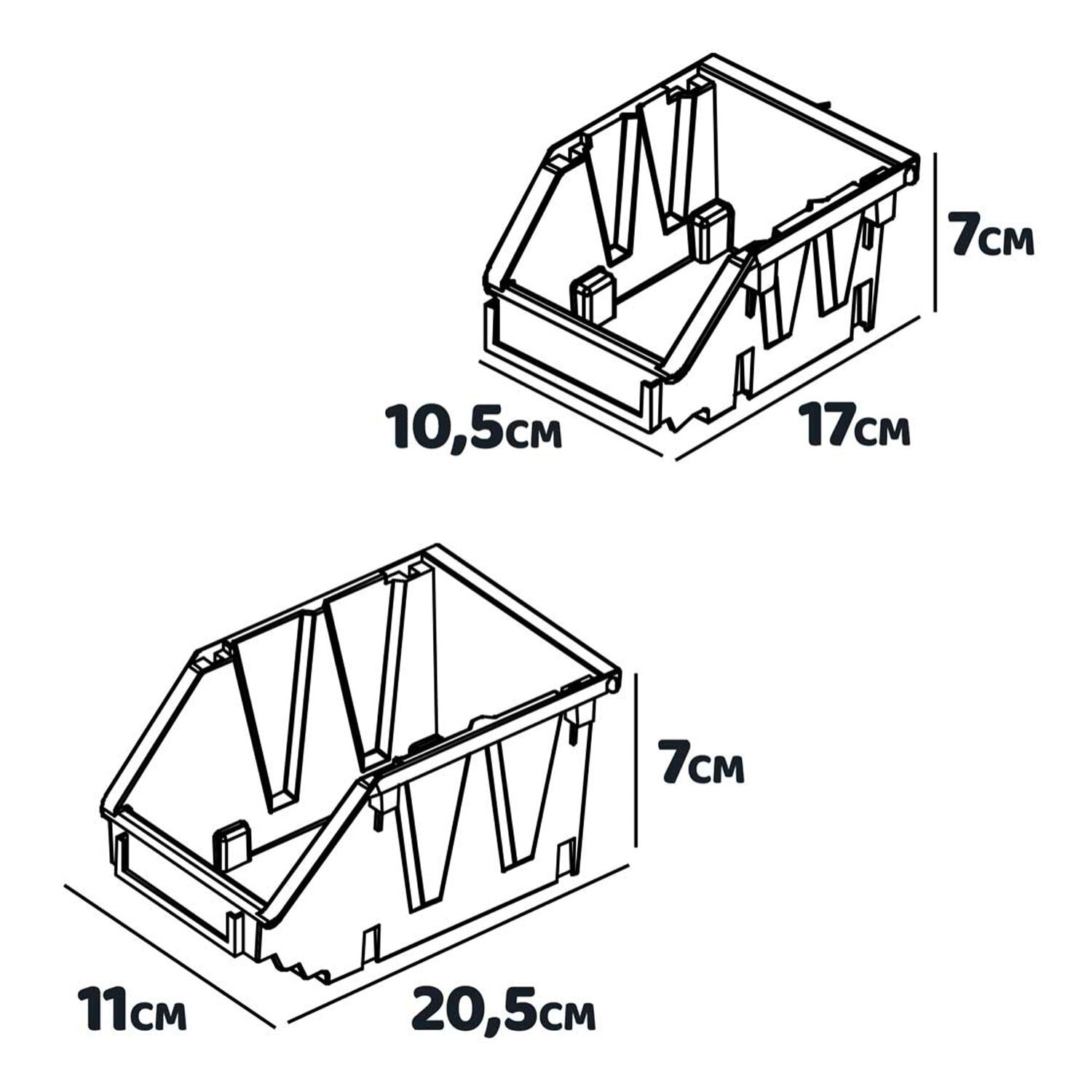 Pal Basic - Scaffale da garage per minuteria, porta attrezzi freestanding con 56 porta utensili