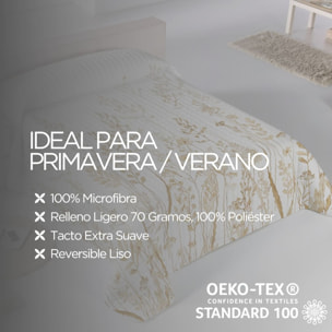 Colcha Bouti Estampada - Reversible - 100% Poliéster - Microfibra - 70 gr/m² - Moved Grass