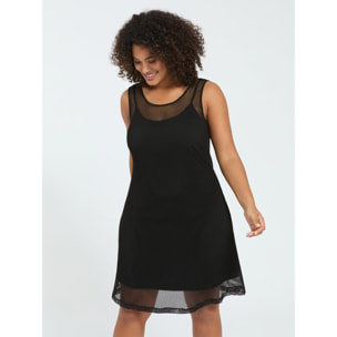 Fiorella Rubino - Vestido corto perforado - Negro