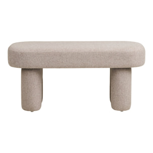 Weston - Panca in tessuto sabbia con gambe in acciaio 95x36x45 cm