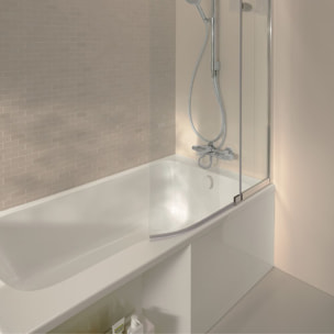 Baignoire bain douche Malice blanc brillant