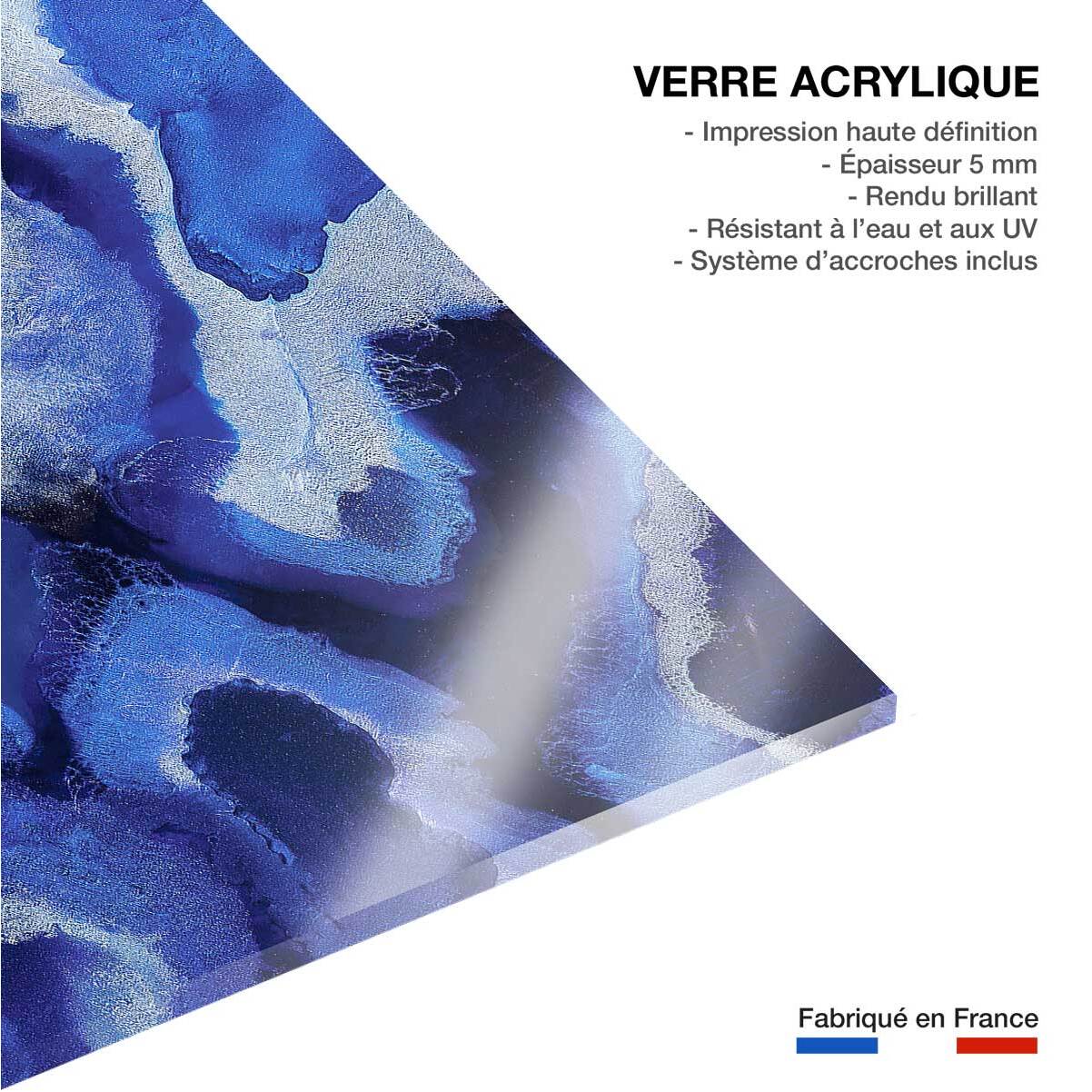 Tableau bleu malte Tableau plexiglas