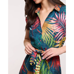 Vestido Corto Multicolor - Lefiore