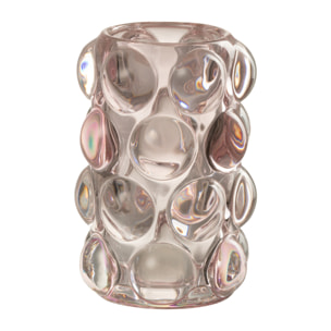 J-Line bougeoir Bollie - verre - rose