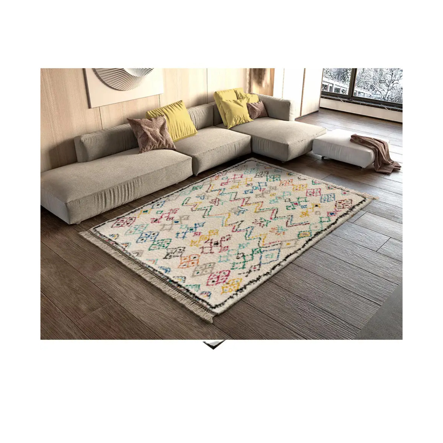 YEBEL Alfombra bereber blanco, varias medidas disponibles.