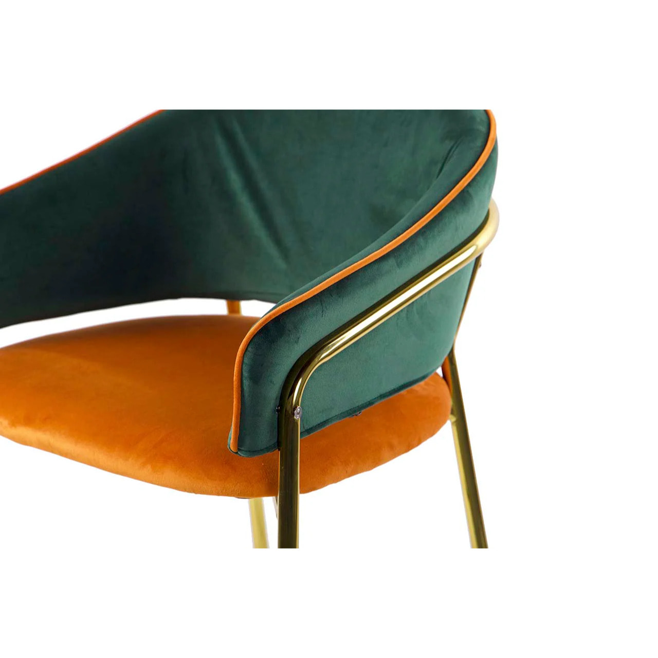 Taburete Bar Velvet Verde Naranja 53x52x99 Cm