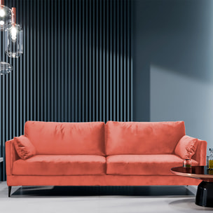 Canapé Velours Droit Splendido - 3 Places