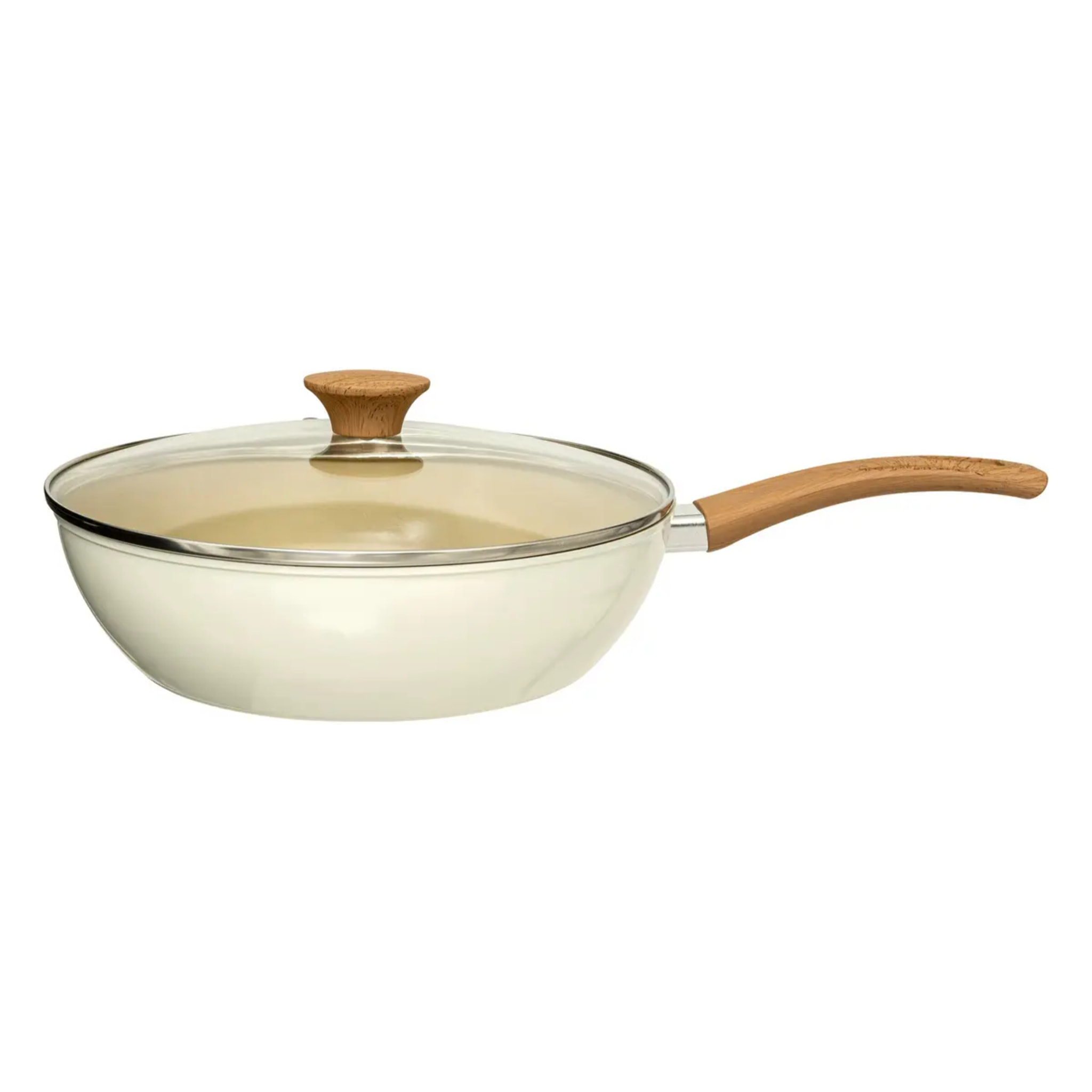 Sauteuse "Harmony" D28cm en aluminium forgé beige