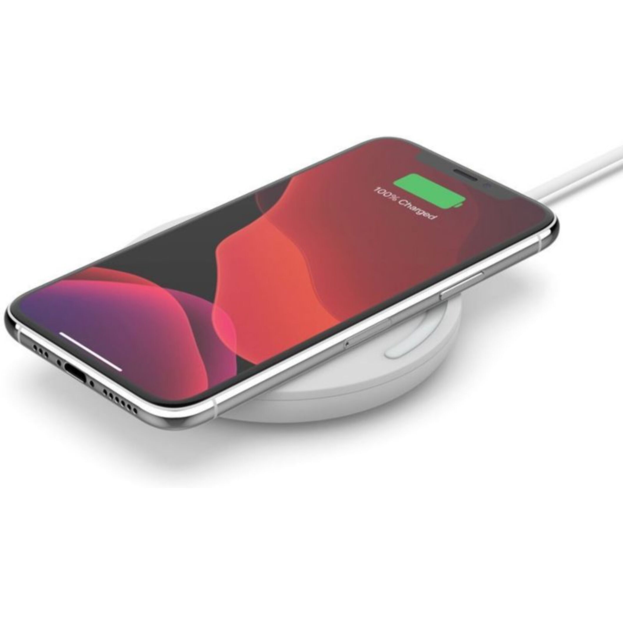 Chargeur induction BELKIN sans-fil 10W Pad (avec chargeur) blanc