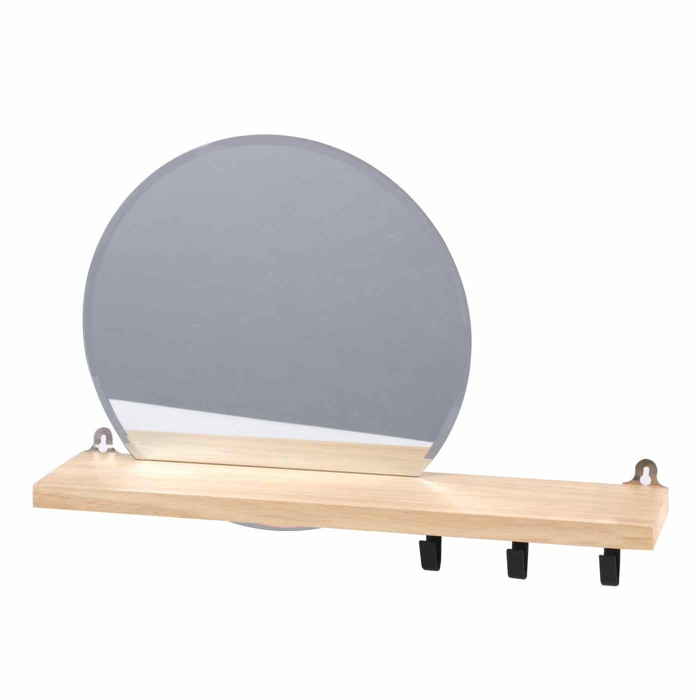 Miroir avec étagÈre mattia bois