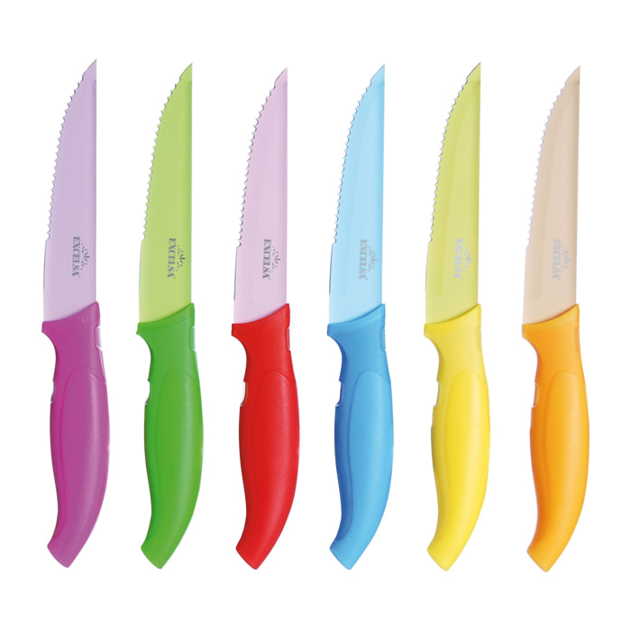 Set 6 Coltelli Bistecca Excelsa – Color, Acciaio Multicolore