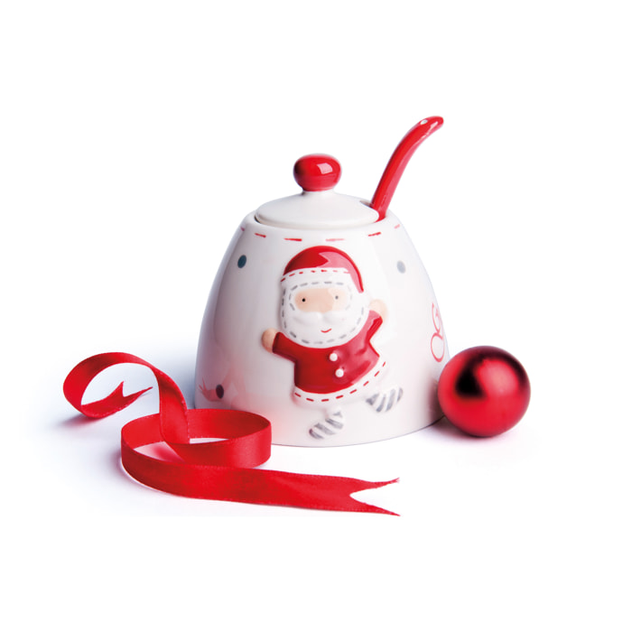 Sucrier Excelsa - Santa Claus, Céramique Blanche