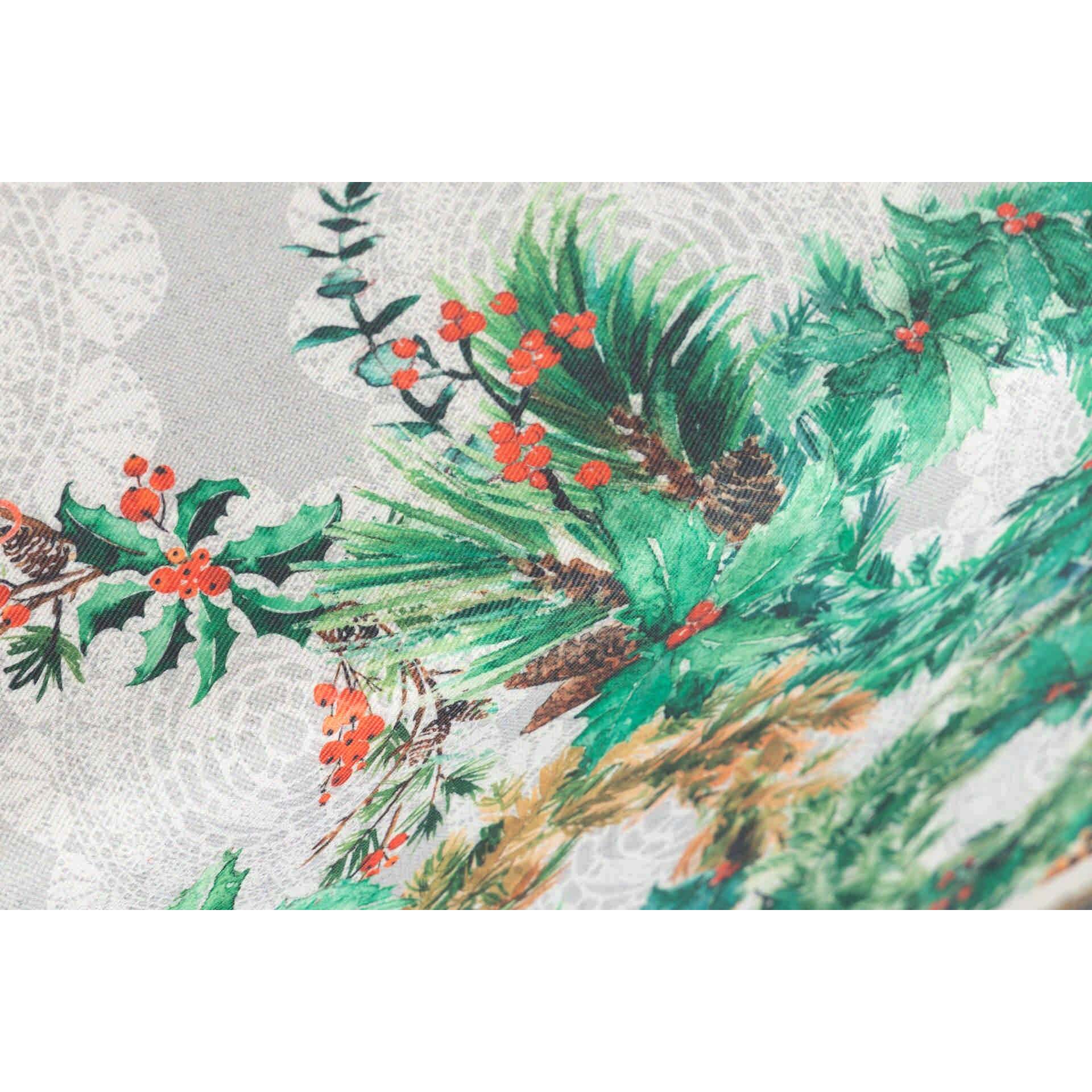 Mantel Antimanchas Coronas Navidad 145x180 Cm