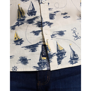 Camisa Manga Corta Blanca - Seaships