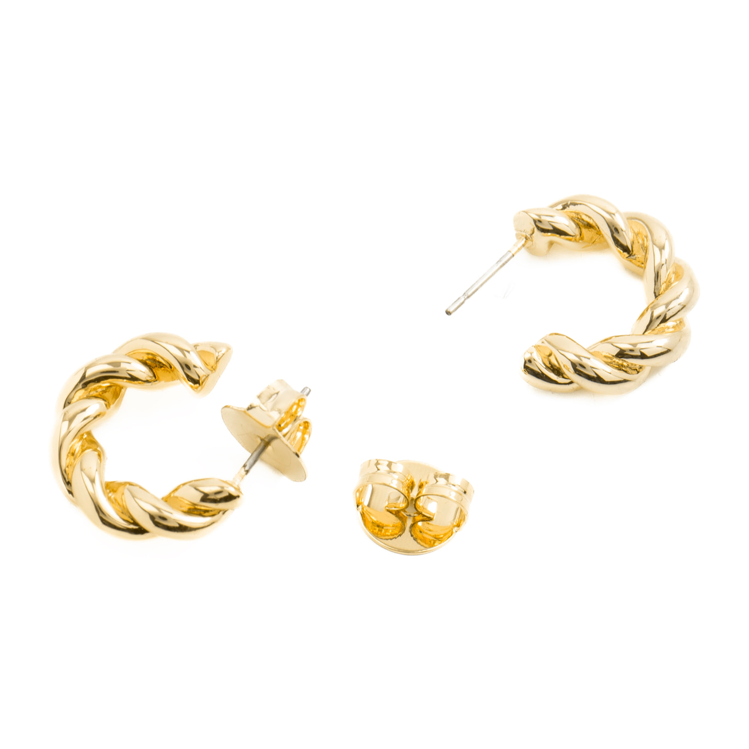 Pendientes de 17mm de diámetro acabado oro 18K