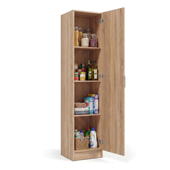 Armario de 1 puerta en roble canadian 37x180 cm Multi Useful 37 Roble