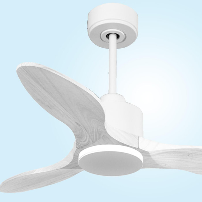 Ventilateur de plafond Réversible  Thermostat Wifi Moteur à courant continu Toits en pente Télécommande Hypersilence Mémoire Shopify Vendible (AUTOMATIQUE)