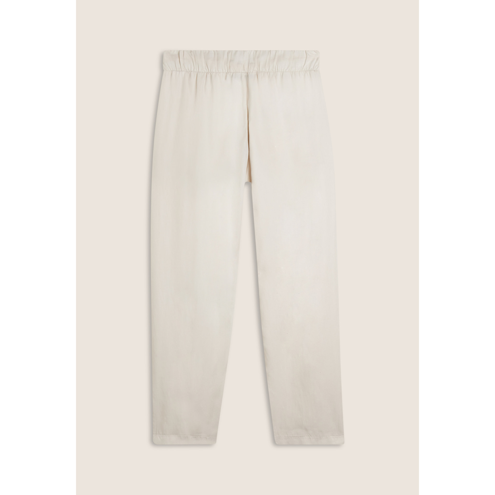 Pantaloni in Twill di Lyocell lunghezza cropped