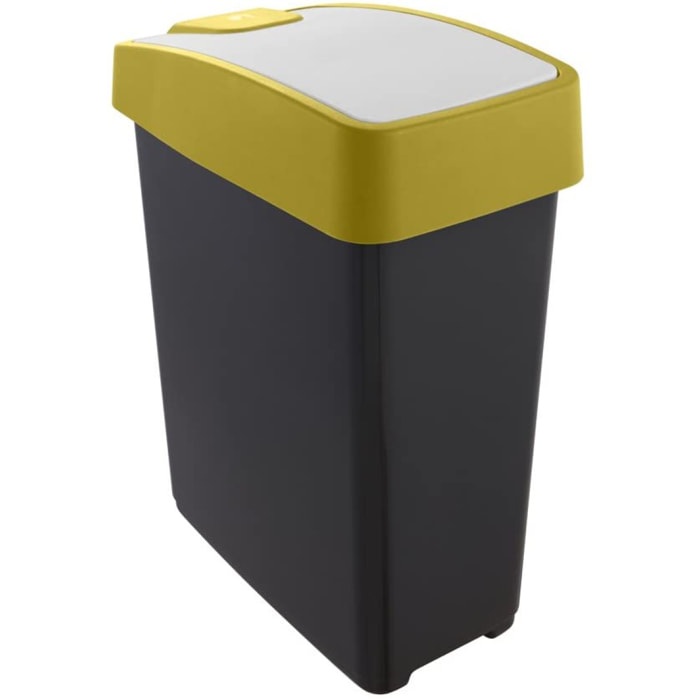 Cubo de la Basura Premium con Tapa Abatible,  Magne, Amarillo