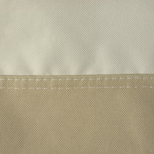 Funda para Sillas Apilables 90x70x115 cm Funda para Sillas de Jardín Impermeable de Tela Oxford 600D Funda para Muebles Jardín Anti-UV Beige y Café