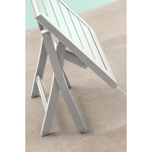 MARIUS - Table basse de jardin pliante en aluminium