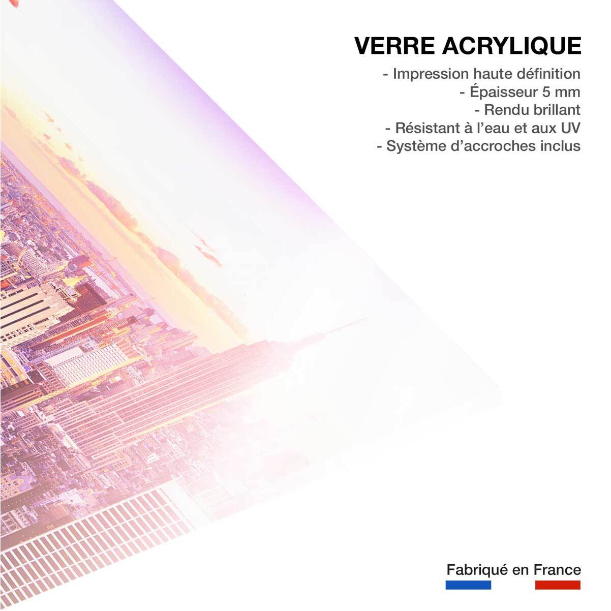 Tableau new york pastel Tableau plexiglas