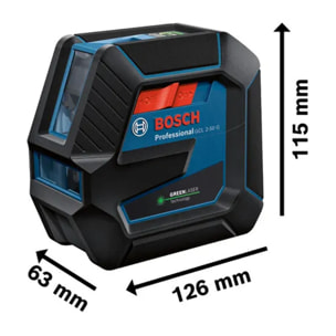 Laser points et lignes GCL 2-50 G Professional - BOSCH - avec piles et sacoche - 0601066M00