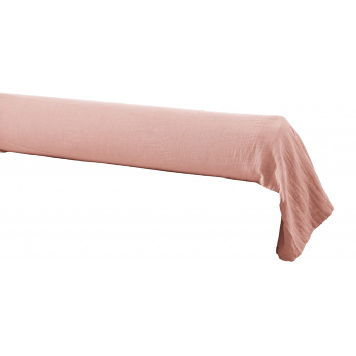 Taie de traversin "Gaïa" 85 x 185 cm "Gaze de Coton" - Gaïa Rose Pêche - 85 x 185 cm