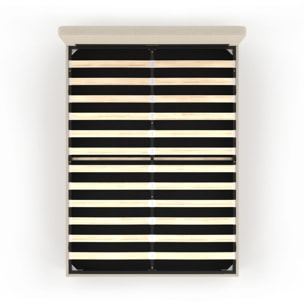 Lit coffre Louise 160x200cm tissu beige
