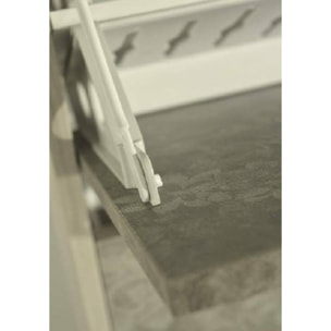 Scarpiera Adeindein, Mobile multiuso da ingresso con 4 ante a ribalta, Armadietto portascarpe a doppia profondità, 100% Made in Italy, 67x28h147 cm, Olmo e fantasia