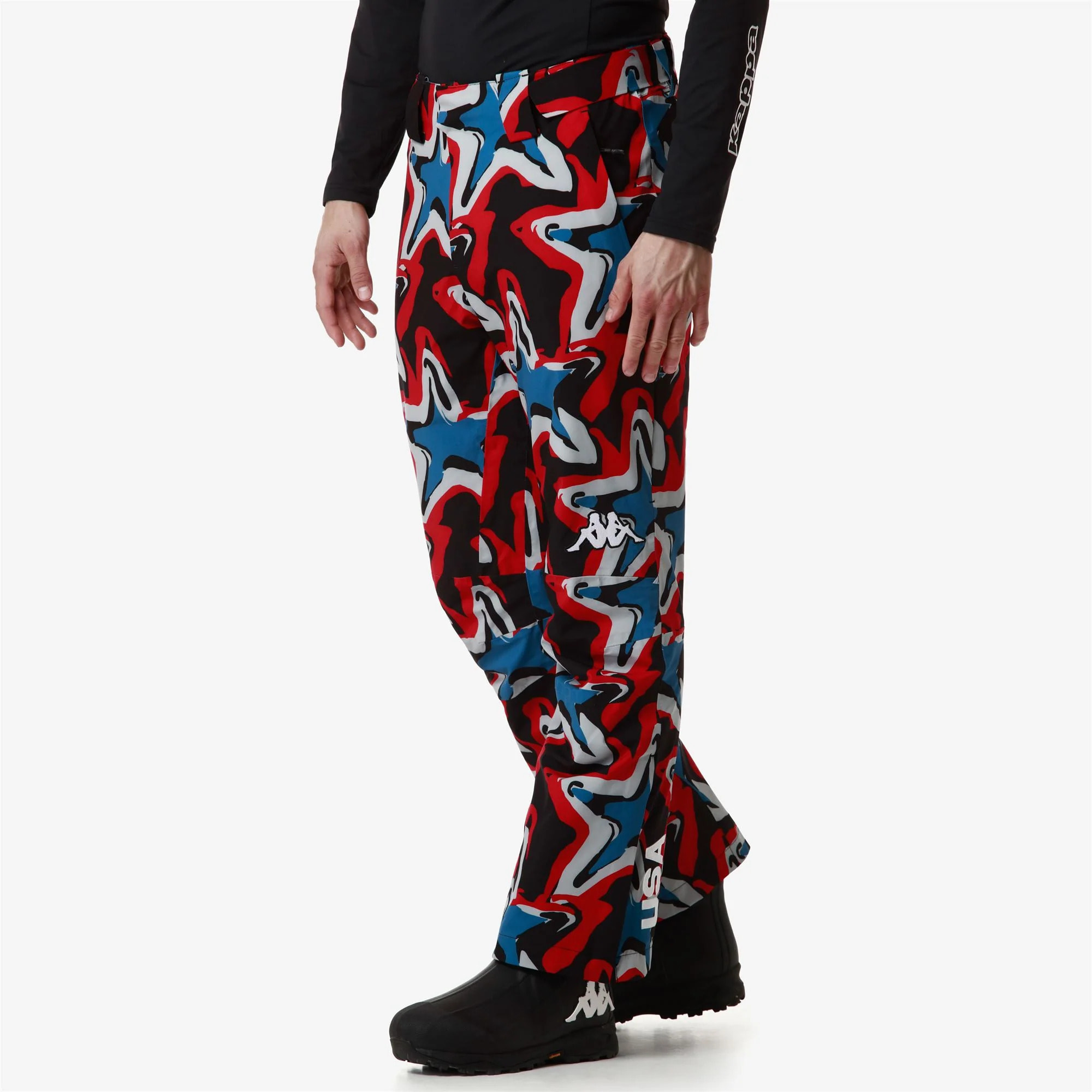 Kappa - Pantaloni Uomo Nero - 8Cento 864G Us