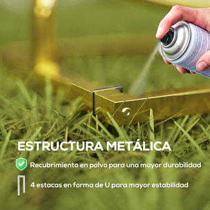 Arco de Jardín de Metal Redondo para Rosas Arco de Boda con Recubrimiento en Polvo Resistente a la Intemperie para Plantas Trepadoras para Decoración Patio Terraza 230x28x234 cm Dorado