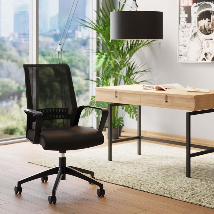 Chaise de bureau pivotante Max noire Kare Design