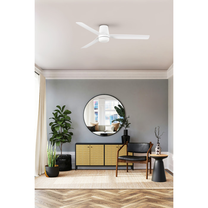 PUNT TUB M LED Ventilateur de plafond blanc TUYA