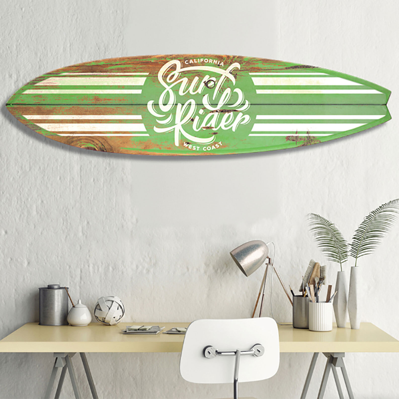 Planche de surf décorative california Tableau alu Dibond