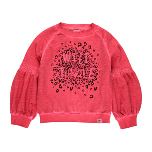 Sudadera felpa tintada de niña