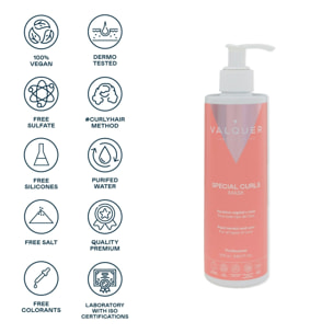Valquer Mascarilla especial rizos Método Curly Girl- 275 ml
