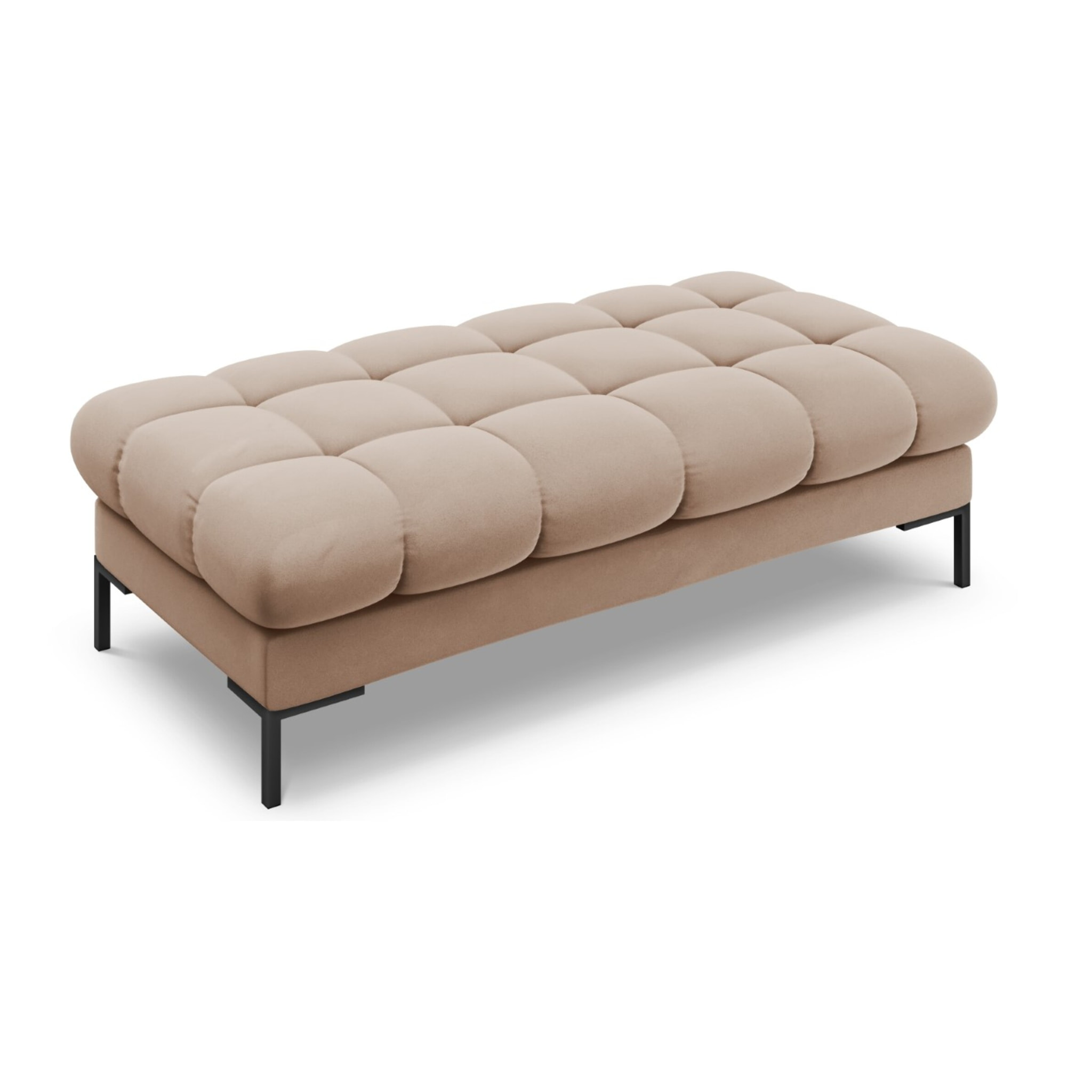 Banc "Bali" 2 places en velours beige